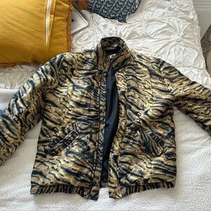 Zebra print down jacket